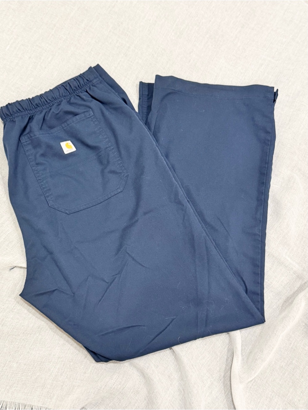 Carhartt Navy Scrub Pants Elastic Waist 
Size L